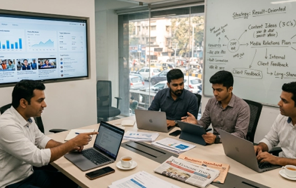 Team meeting in office